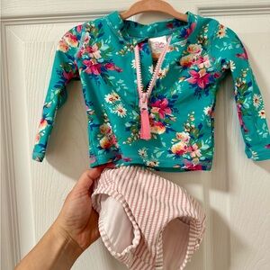 Ruffle butts infant two piece bathing suit